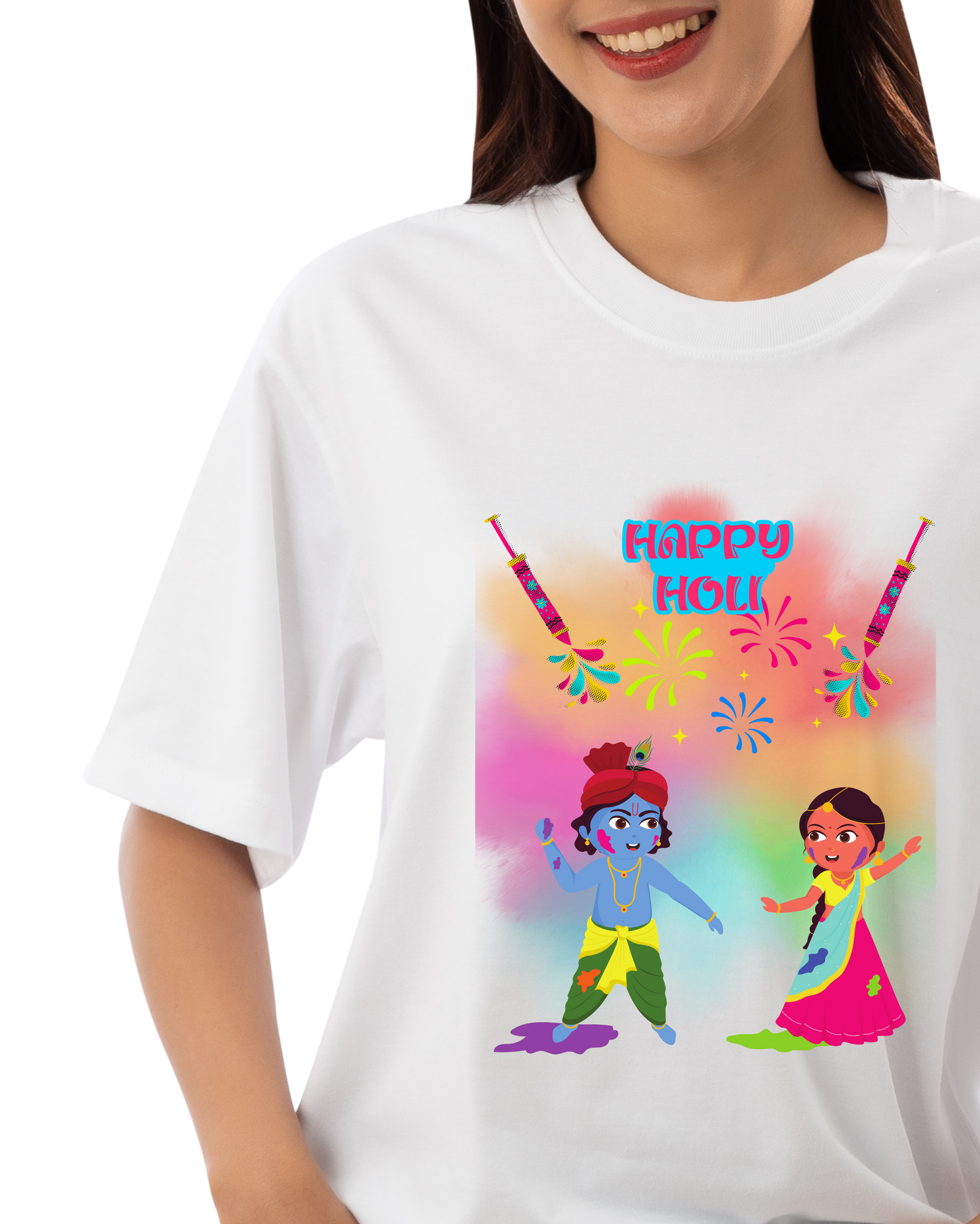 Festive & Fashionable Radha Krishna Holi Tees