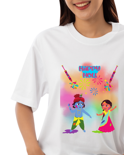 Festive & Fashionable Radha Krishna Holi Tees